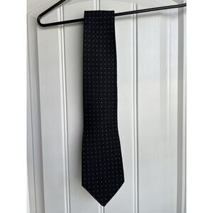Polo by Ralph Lauren Black with Purple Polka Dots Designer Tie Silk Necktie